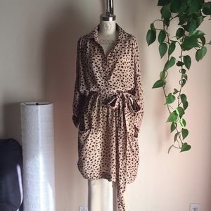 Chloé Wrap Dress Cheetah Print